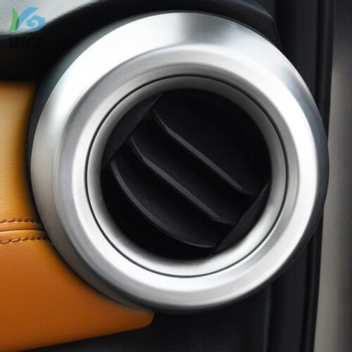 For Nissan Kicks 2016 2017 2018 Auto ABS Matte Inner Side Air Vent Decoration Frame Cover 2pcs Stickers Accessories