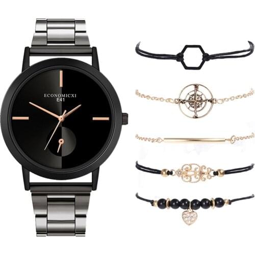 ECONOMICXI Popular Ladies Quartz Steel Band Watch Quartz Watch Luxury Bracelet Gemstone Star Bracele watch Casual fashion #N03