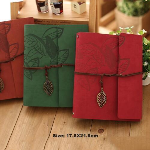 60 Pages Photo Album DIY Leather Vintage Handmade Retro Spiral Binding Craft Photo Albums for Wedding Family,Wedding Album