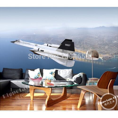 Custom photo wallpaper fighter aircraft for the living room sofa, TV background wall vinyl wallpaperpapel de parede
