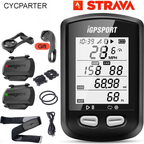 GPS Cycling Bike Computer Speedometer Wireless Odometer Cycling Computer IGPSPORT GPS Bicycle Accessories For Strava XOSS APP