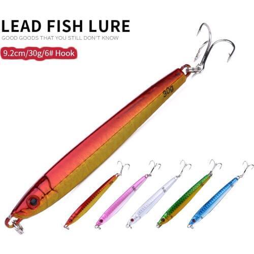 HENGJIA 1pc 14g 20g 21g 30g Laser Metal Jig hard jigging lure Lead Fishing Lure metal lures fishing jig supplies for pike fish
