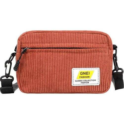 Canvas Womens Shoulder Messenger Bag Corduroy Small Crossbody Bags for Woman Cloth Girl Students Handbags Cell Phone Sac Femme