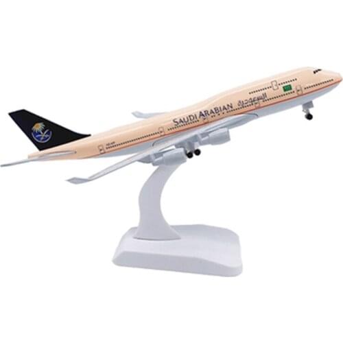 Diecast 1/400 Scale B747 SAUDI ARABIAN AIRLINES Base Landing Gear 747 Aircraft Plane Airliner Display Collection Model 20CM