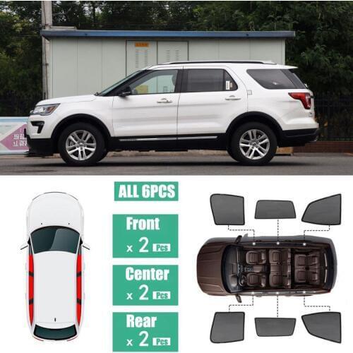 Side Windows Magnetic Sun Shade UV Protection Ray Blocking Mesh Visor Fit For Ford Explorer 2016-2018