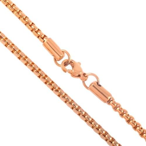 MJC0019 Wide Gold Tone Curb Cuban Franco Box Foxtail Box Link Mens Chain Boys 316L Stainless Steel Necklace 20-30inch