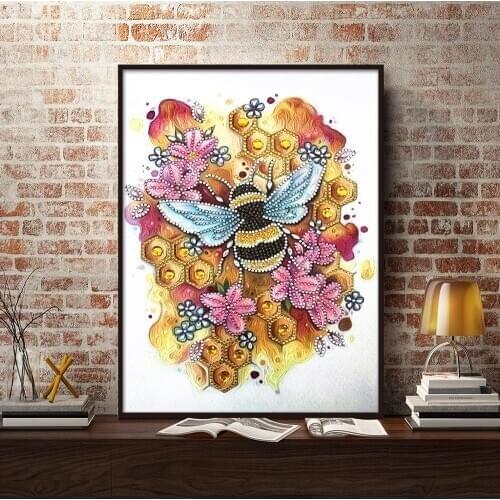 5D Diamond Painting Cartoon Little Bee Special Diamond Embroidery Kit Home Decoration Artwork