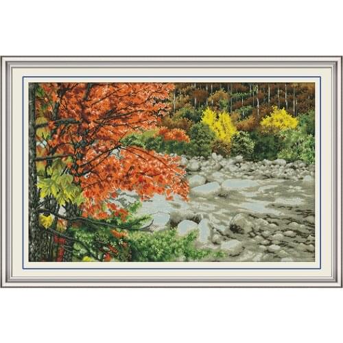 Maple River cross stitch kit aida 14ct 11ct count print canvas cross stitches needlework embroidery DIY handmade