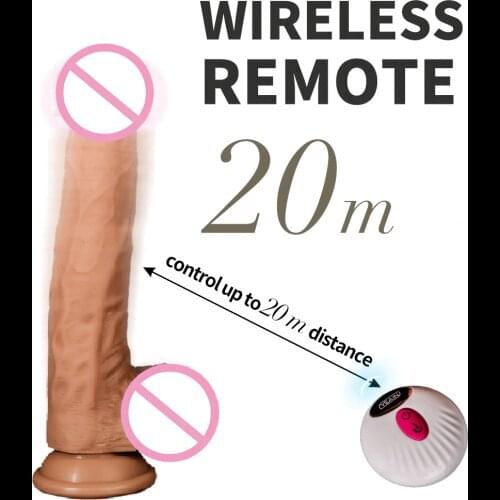 New 10 Speed Wireless Dildo Realistic Vibrator Electric Heating Vibrating Big Huge Penis G Spot Vibrator Sex Toys for Women Gay