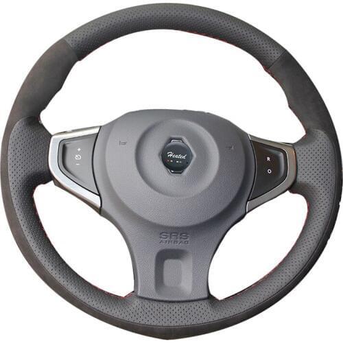 Genuine Leather Car Steering Wheel Cover for Renault Koleos 2009-2014 Samsung QM5 Car Styling Braid on the steering wheel