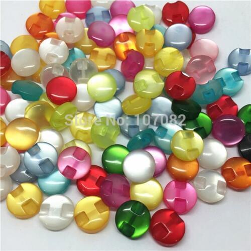 1000pcs 13mm Dress Buttons Mixed Round Shirt Resin Pearl Button For Cardmaking Scrapbooking Sewing Accessories