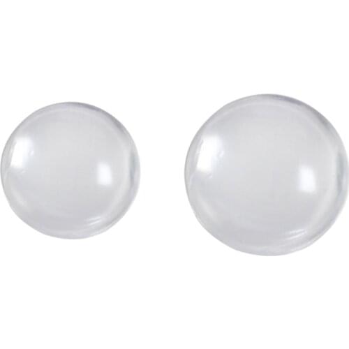 QX2E 6 Pcs Transparent Door Stoppers Wall Protection Safety Shock Absorber Door Handle Bumper Wall Stickers Protectors Rubber