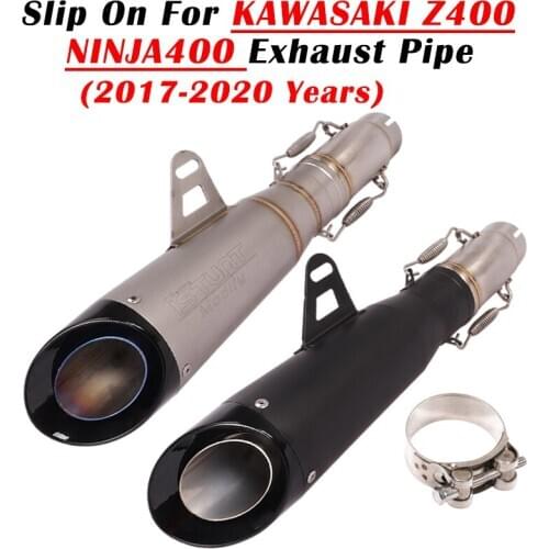 Slip On For Kawasaki Ninja 400 Z400 EX400 2017 18 19 2020 Year Motorcycle Exhaust Escape Modified Muffler Middle Link Pipe