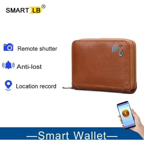 Smart LB Anti-lost Bluetooth Credit Card Holder Mens Double Cardholder Case Wallet Business Bank Creditcard Minimalist Wallet