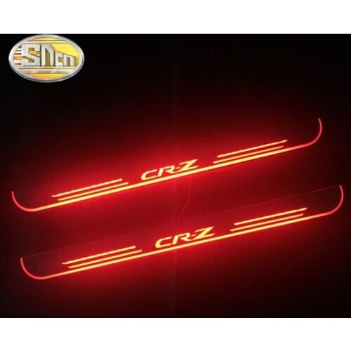 SNCN Waterproof Acrylic Moving LED Welcome Pedal Car Scuff Plate Pedal Door Sill Pathway Light For Honda CR-Z CRZ 2010 - 2018