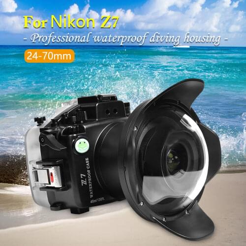 130fit/40m IPX8 Professional Waterproof Box Diving Camera Housing For Nikon Z7 Underwater Drifting Surfing Swimming Diving Case