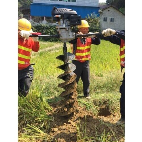 High-power 4-stroke digging machine excavator drill tree planting pole pile driver planting machine Earth Auger Post Hole Digge