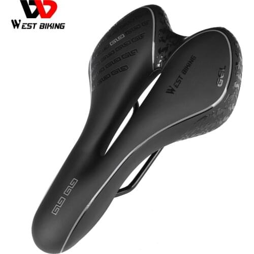 WEST BIKING Bicycle Saddle Ultrasoft PU Seat For MTB Road Bike Anti-skid Shock Absorption Cycling Seat Mountain Bike accessories