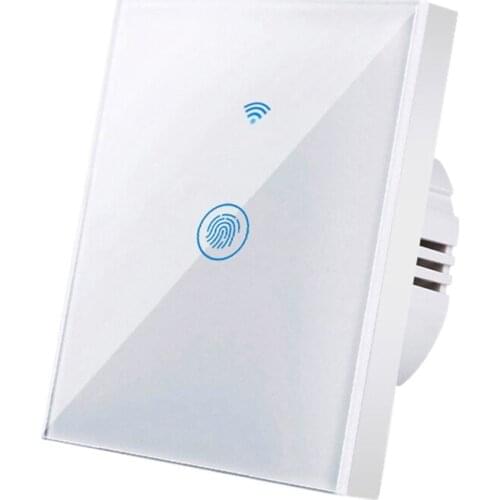 Wi-Fi Contact Light Switch Glass Panel, Compatible with Alexa for Google Home,APP Remote Control, No Hub Required