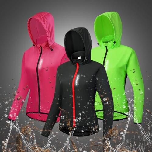 WOSAWE Reflective Windproof Women Cycling Jacket Bike Windbreaker Full Sleeve Skin Wind Coat Running Sports Bicycle Long Jersey
