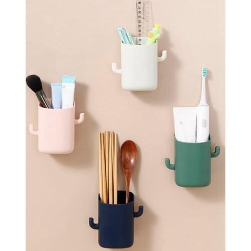 Storage Box Bathroom Toothbrush Rack Wall-mounted Bathroom Storage Plate Tray Soap Box Jewelry