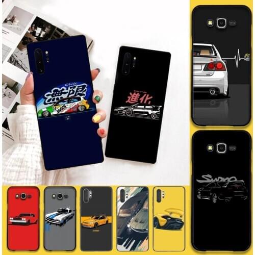 YJZFDYRM JDM Tokyo Drift Sport Car Soft Phone Case Capa For Samsung Note 7 8 9 10 Lite Plus Galaxy J7 J8 J6 Plus 2018 Prime
