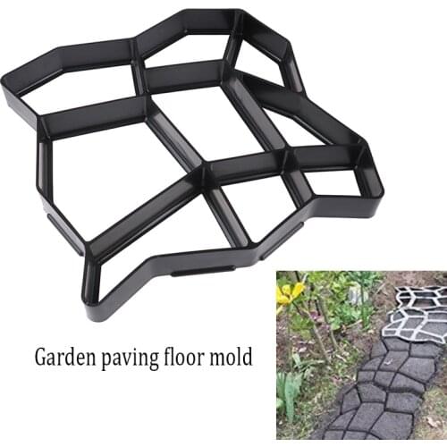 1PC Plastic Floor Compression Moulds Manually Propylene Paving Cement Concrete Mould Garden Art Pavement Mold Tool