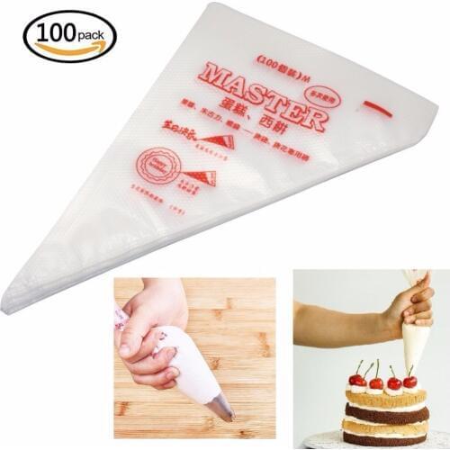 100pcs Disposable Piping Bag Pastry Bag Icing Piping Cake Cupcake Decorating Tools/Bags Cake Tools