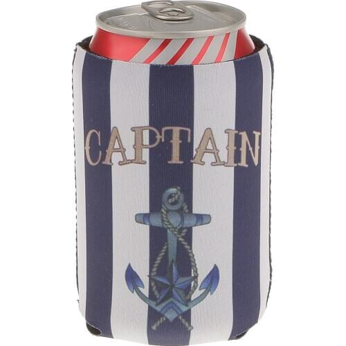 2pcs Anchor First Mate Captain Cooler Bottle Can Beer Soda Drink Holder Wrap
