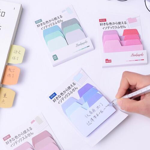 6 pcs/lot Korean Gradient Color Memo Pad Sticky Notes Notebook Post Office Planner Sticker Paper Stationery School Supplies Pape