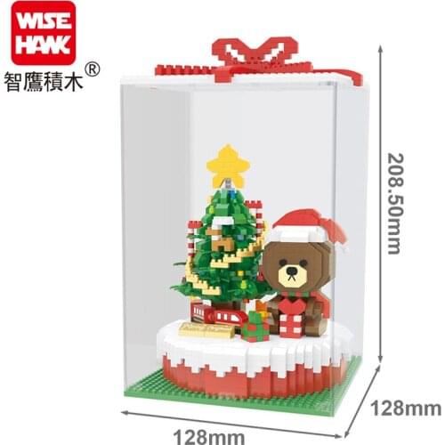 Wisehawk Diamond Blocks Cake Mini Bricks Building Set Kids Assembly Model Christmas Gifts Early Educational Toys for Children