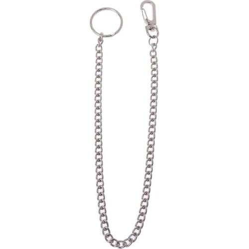 Hip Hop Pants Chain Secure Travel Wallet Chain Heavy Duty Jeans Link Coil Leash R58E