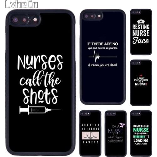 LvheCn Medicine Keep Calm I'm Nurse Phone Case Cover For iPhone 5 SE 6s 7 8 Plus 11 12 Pro X XR XS Max Samsung galaxy S8 S9 S10