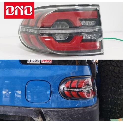 DNO Taillight For Toyota FJ Cruiser 2007 - 2020 LED Rear Running Light + Brake + Reverse + Dynamic Turn Signal Car Tail Light