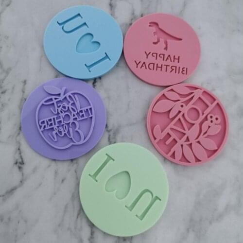 Cake Decoration Mould Cookie Embosser Kitchen DIY Cake Plastic Decoration Biscuit Baking Tools Mold Cutters R8U0