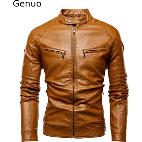 Мужские байкерские куртки Genuo China At AliExpress