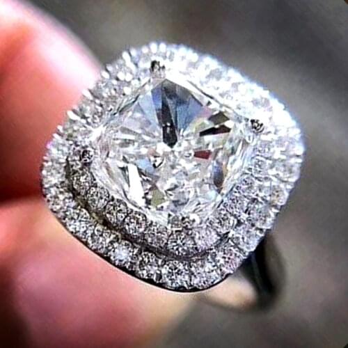 Huitan Classic Wedding Bands Eternity Rings for Women Silver Color White Cubic Zirconia Timeless Styling Engagement Jewelry Gift