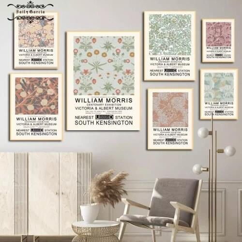 William Morris Famous Canvas Painting Abstract Style Wall Pictures Prints and Posters Flowers Plant for Living Room Home Decor