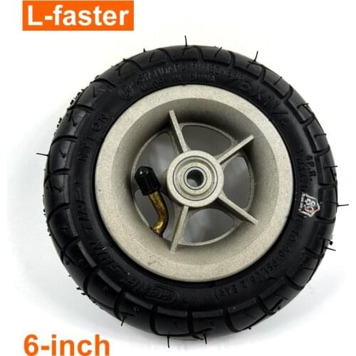 150MM Scooter Inflation Wheel With Aluminium Alloy Hub 6" Pneumatic Tyre With Inner Tube Electric Scooter 6 Inch Pneumatic Tire