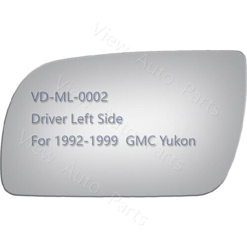 Left Side Glass Of Car Rearview Mirror Fit for 1992 1993 1994 1995 1996 1997 1998 1999 GMC Yukon Including Adhesive Pads
