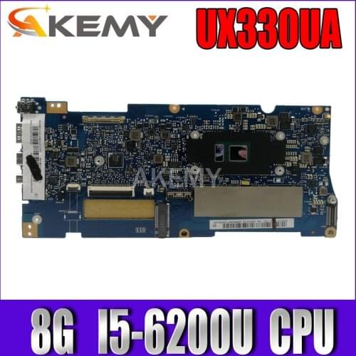 Akemy UX330UA 8G/I5-6200U/AS 90NB0CW0-R00020 Motherboard For ASUS UX330UA UX330UAR UX330U U3000U Laptop Mainboard 100% Tested