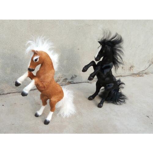 Simulation cute jumping horse 25x20cm model polyethylene&furs horse model home decoration props ,model gift d381