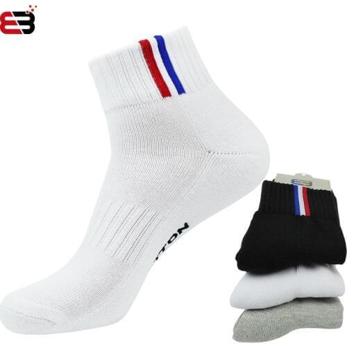 2Pair/Lot Terry men socks running Sports chaussettes homme outdoors Cotton Thickening short socks white calcetines hombre summer