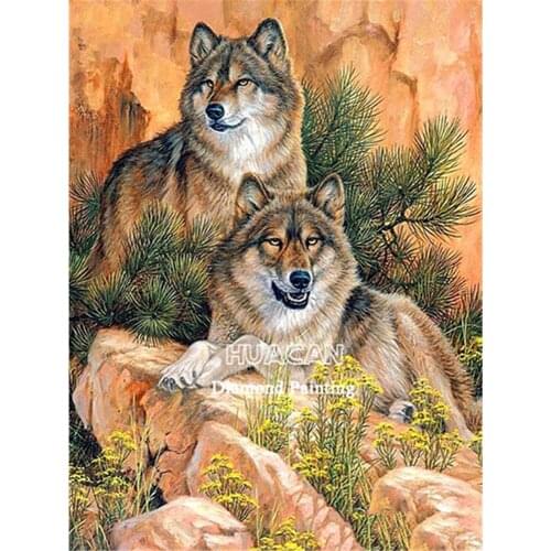 Wolf Animal Printed 11CT Cross-Stitch DIY Embroidery Set DMC Threads Craft Needlework Hobby Painting Package Different