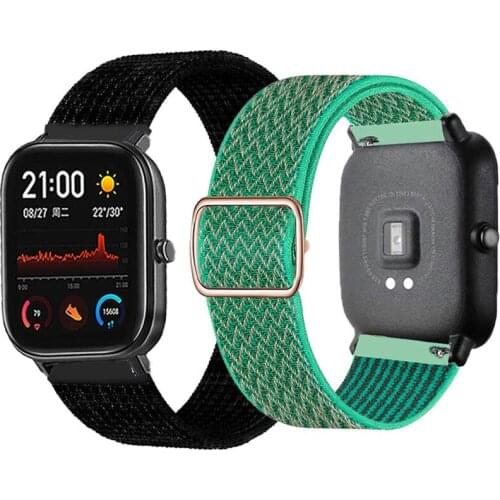 Bracelet For Xiaomi Huami Amazfit GTR 2/GTS2 Mini Bip U/S/Lite Haylou Solar LS05S/LS02 Stratos 3/2 Watchband Nylon Watch Strap