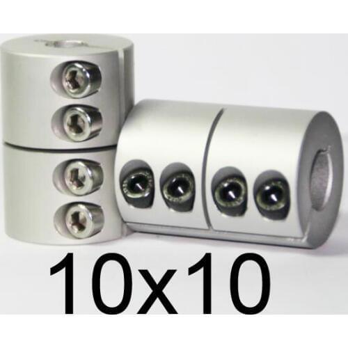 NEW 10x10 Rigid clamping screws Solid Coupling 10mm shaft butt-muff coupler