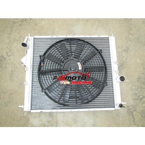 Full Aluminum Radiator + Fan For Renault Clio 16S / Williams MT 1993-1996 1.8L/2.0L 16V F7R 93 94 95