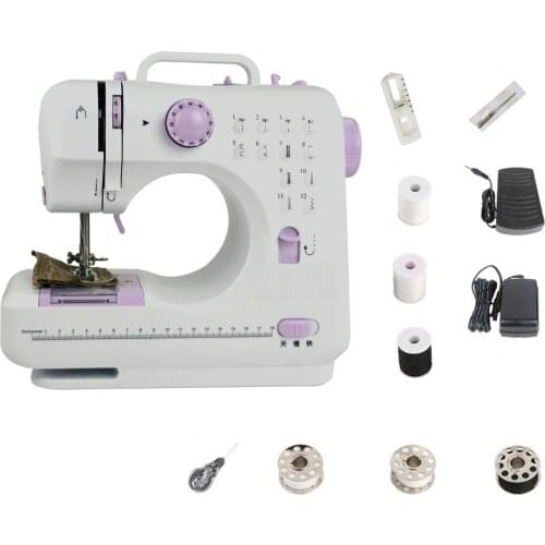 Sewing Machine Mini Portable Household Foot Pedal Straight Line Hand Table Thread Kit Electric DIY Craft Accessorie