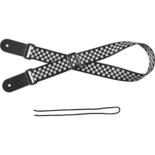 Adjustable Ukulele Strap Soft Polyester Woven Printing Pattern Shoulder Belt with Hanging Rope for Ukulele