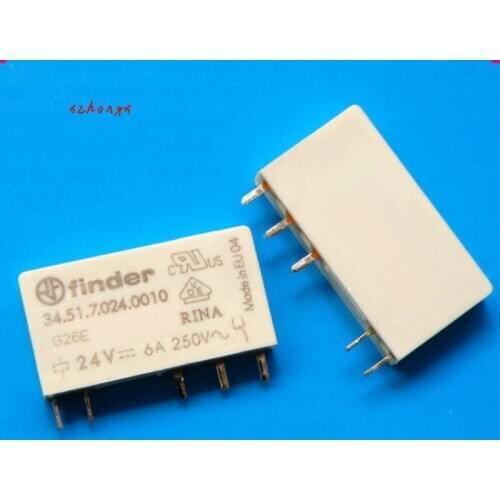 Relay 34.51.7.024.0010 24V 24VDC 5 Pin 6A PLC